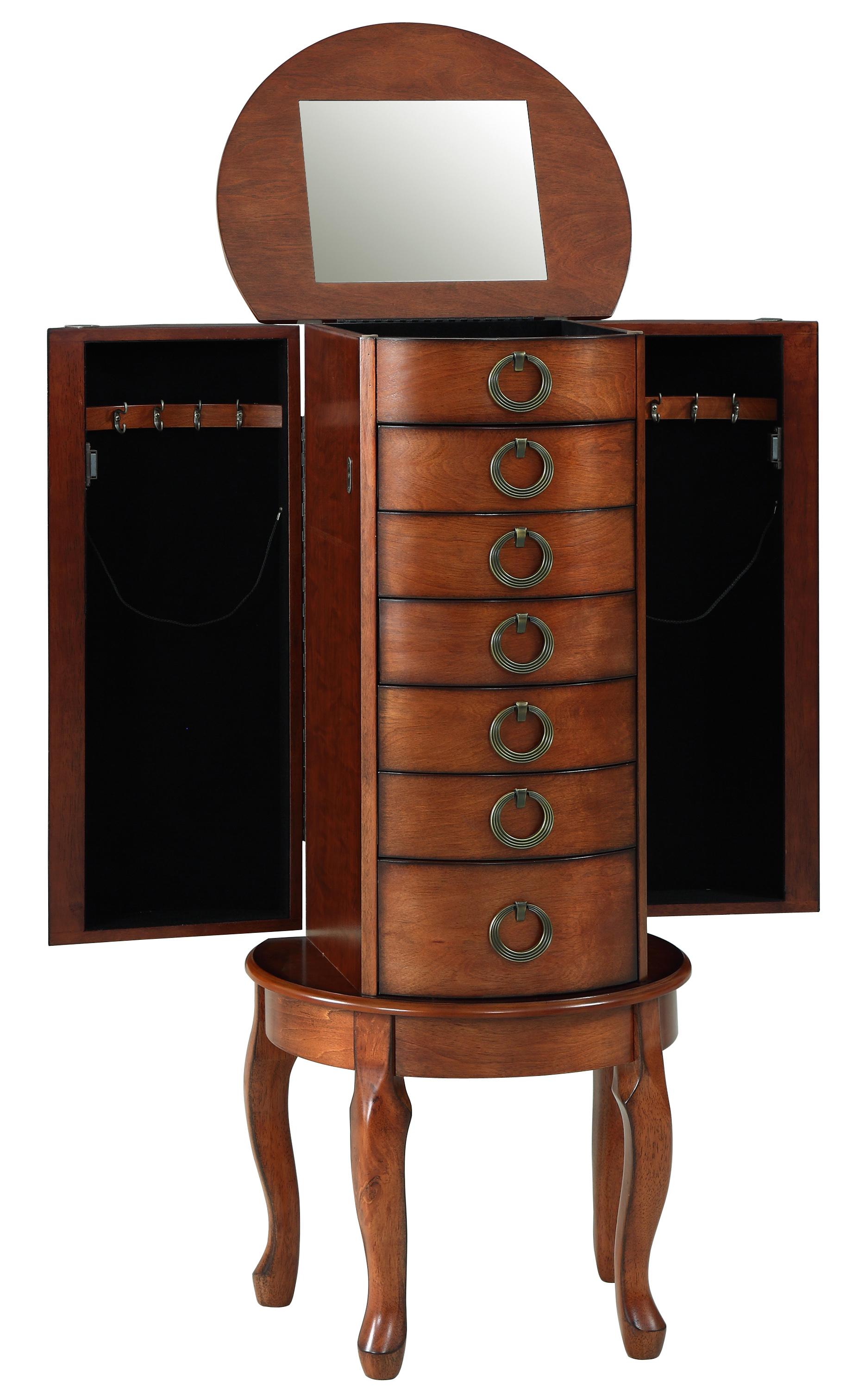 Powell Jewelry Armoire "Woodland Cherry" Jewelry Armoire with 6 Drawers